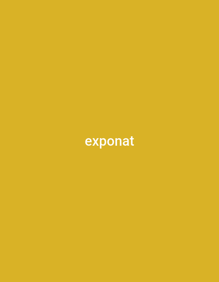 The image shows the word "exponat" in white text on a yellow background. The word is centered vertically and horizontally. There are no other objects, people, or environmental details visible. It is not possible to determine the location in Yerevan, Armenia based on the provided image.