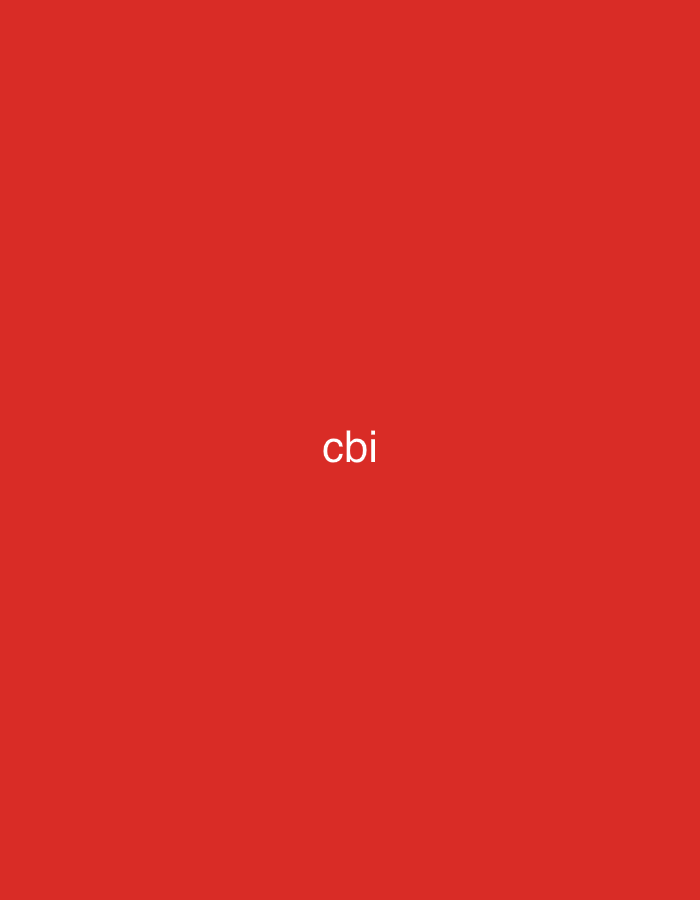 The image displays a uniformly red background. Centered horizontally and positioned slightly below the vertical midpoint is the white, lowercase text "cbi". This scene is located in the city of Casablanca, Morocco. No individuals, animate subjects, or physical objects, apart from the displayed text, are present within the visual frame. No actions or interactions are depicted. The environment is abstract, characterized solely by its monochromatic red expanse.