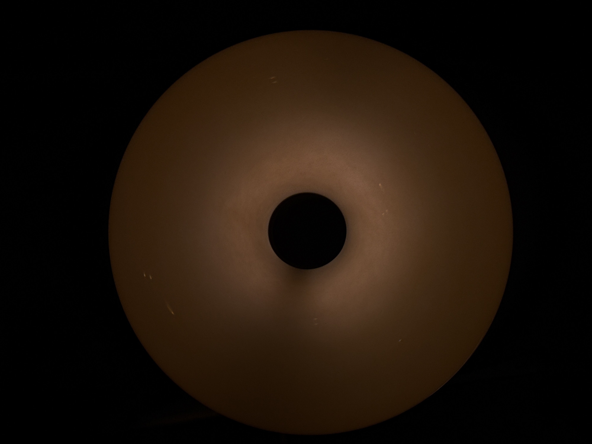 The image depicts a brown torus with a black hole in the center, set against a black background. There is no information indicating a location in Yerevan, Armenia or any other context related to that city.