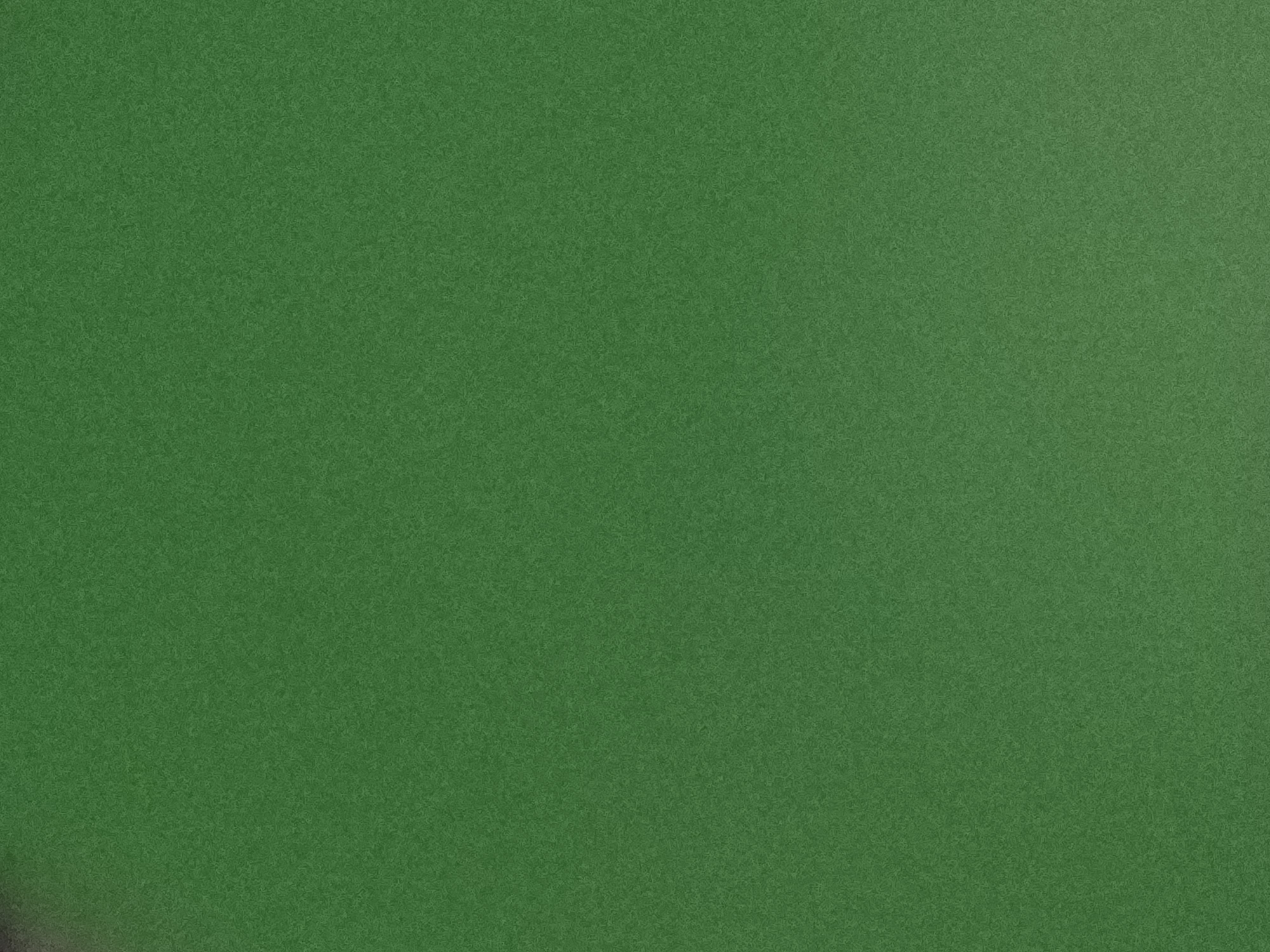 The image is a full-frame, close-up shot of a green textured surface. The texture appears to be a fine, granular pattern, consistent with felt or a similar fabric. There are no discernible objects, people, or environmental features within the frame. The lighting is even across the surface, with no harsh shadows or highlights. The color is a solid, medium green. The image appears to be a sample or a detail of a larger material.