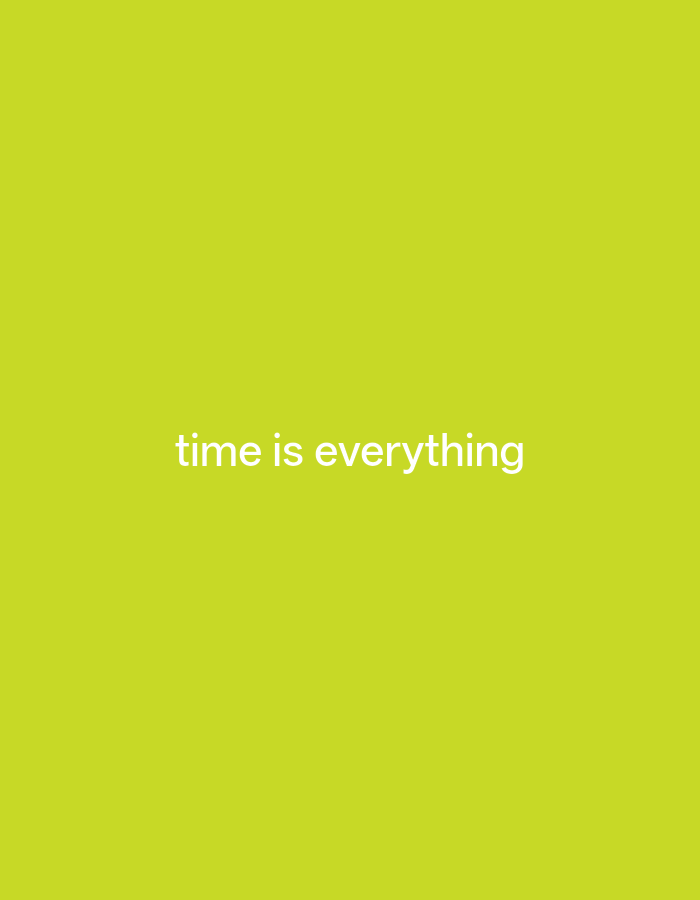 The image is a plain green background with the words "time is everything" written in white text in the center. There are no other objects, people, or environmental features visible in the image. The location of Payagaboh, Indonesia, is not depicted or relevant to the image content.
