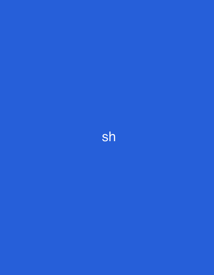 The image is a solid blue background with the white letters "sh" centered horizontally and vertically. There is no discernible location in Jauro Yinu, Nigeria, or any contextual information present.