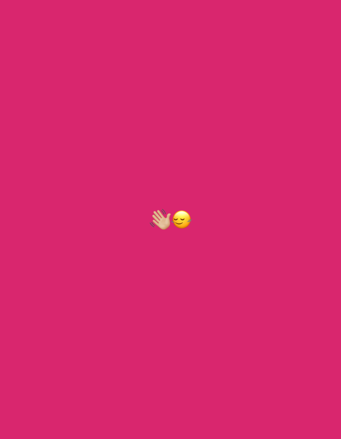 This image shows a bright pink background with a clapping hands emoji and a smiling face emoji centered on the screen. There is no visible indication of location in Rakovski, Bulgaria or any other specific geographical context.