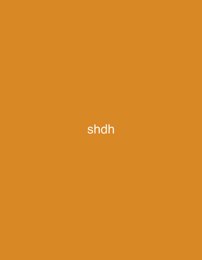 The image is a solid, orange-colored background with the word "shdh" written in white in the center. There is no indication of any location, city, or country. There are no people, subjects, objects, actions, or interactions visible.