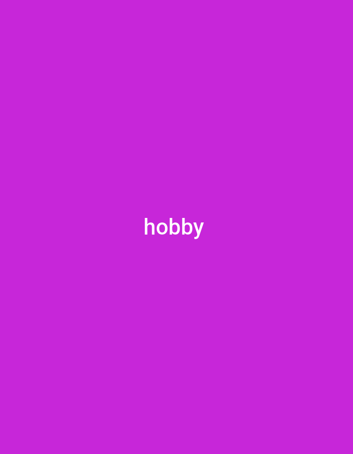 The image is a plain, solid purple background with the word "hobby" written in white text in the center. There is no discernible location within Middlesbrough, United Kingdom, or any other discernible details about people, subjects, objects, actions, interactions, or the environment.