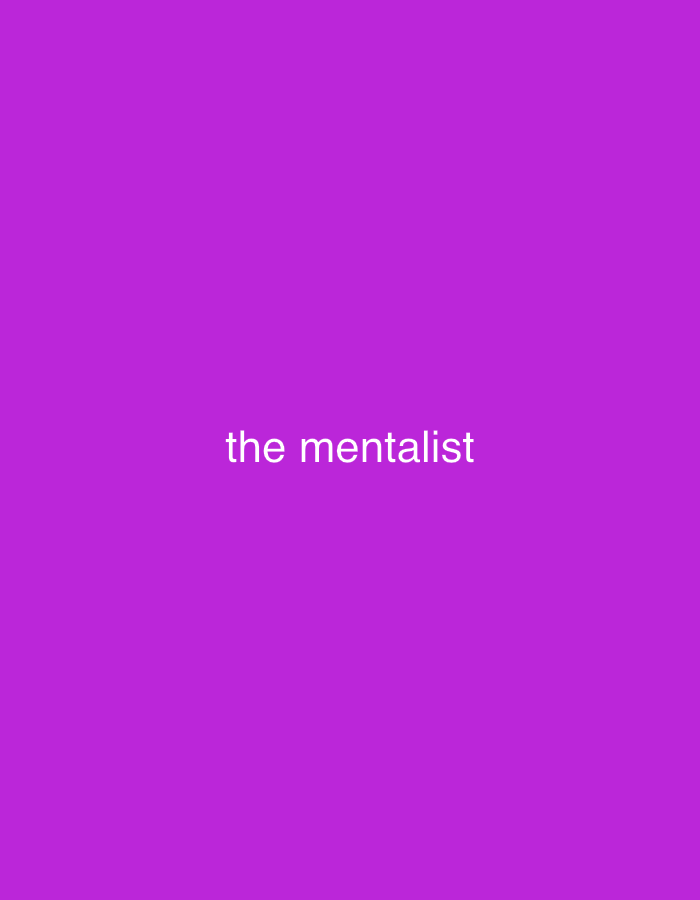 A plain purple background fills the frame of the image. In the center of the image, in white, sans-serif text, the words "the mentalist" are displayed. There are no people, objects, or environmental features visible in the image. There is no information to suggest the image is located in Oslo, Norway.
