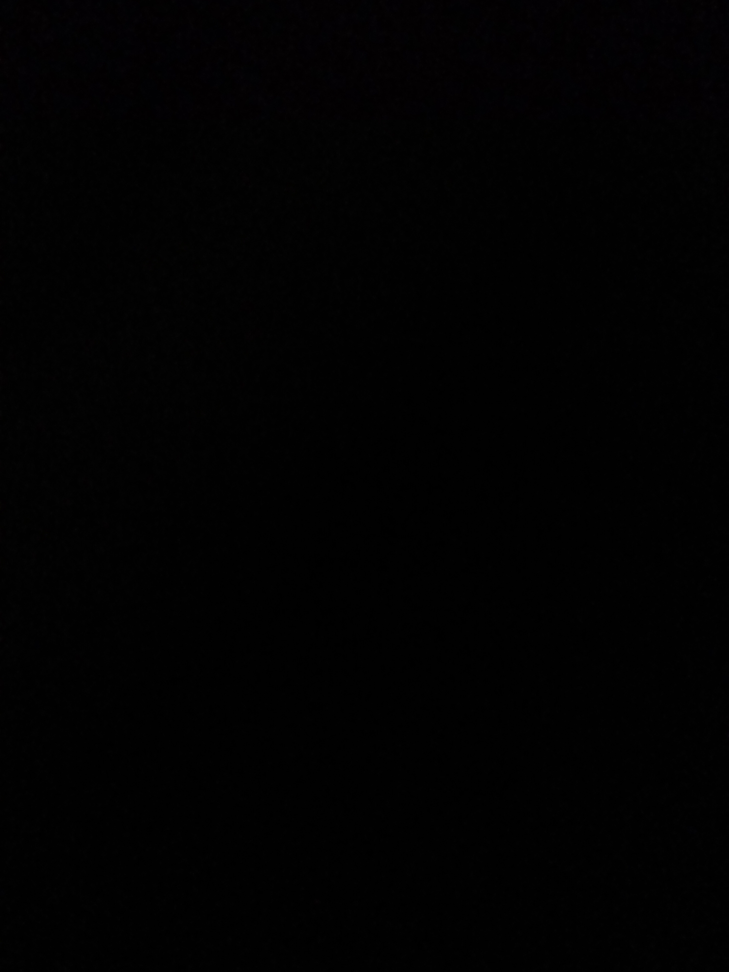 The image is entirely black, with no discernible objects, people, or environments. It is impossible to determine the location, content, or any other details from this image.