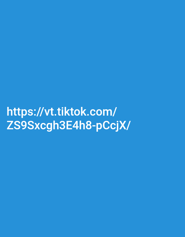 This image contains text on a blue background. The text reads "https://vt.tiktok.com/ZS9Sxcgh3E4h8-pCcjX/". There is no discernible location in Cijeruk, Indonesia, as the image solely consists of text and a plain colored background.