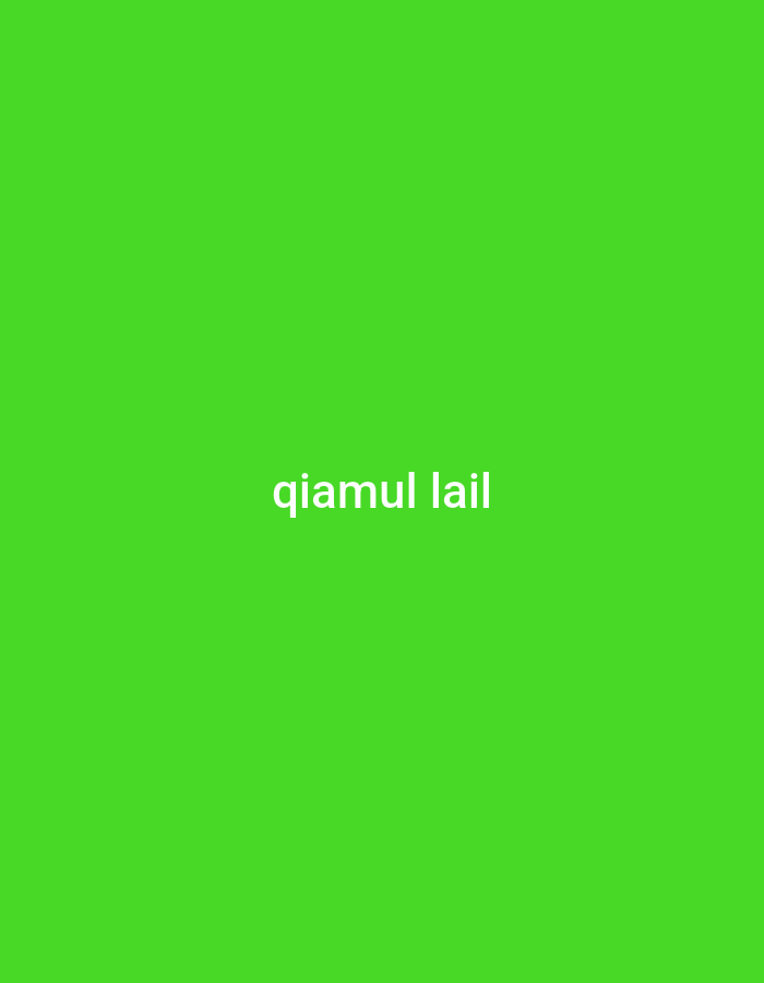The image is a screenshot of a social media post. It features a solid bright green background with the text "qiamul lail" centered in white. There are no discernible people, subjects, objects, actions, or interactions visible in the image. The location in Depok, Indonesia, is not evident from the visual content of the image itself.