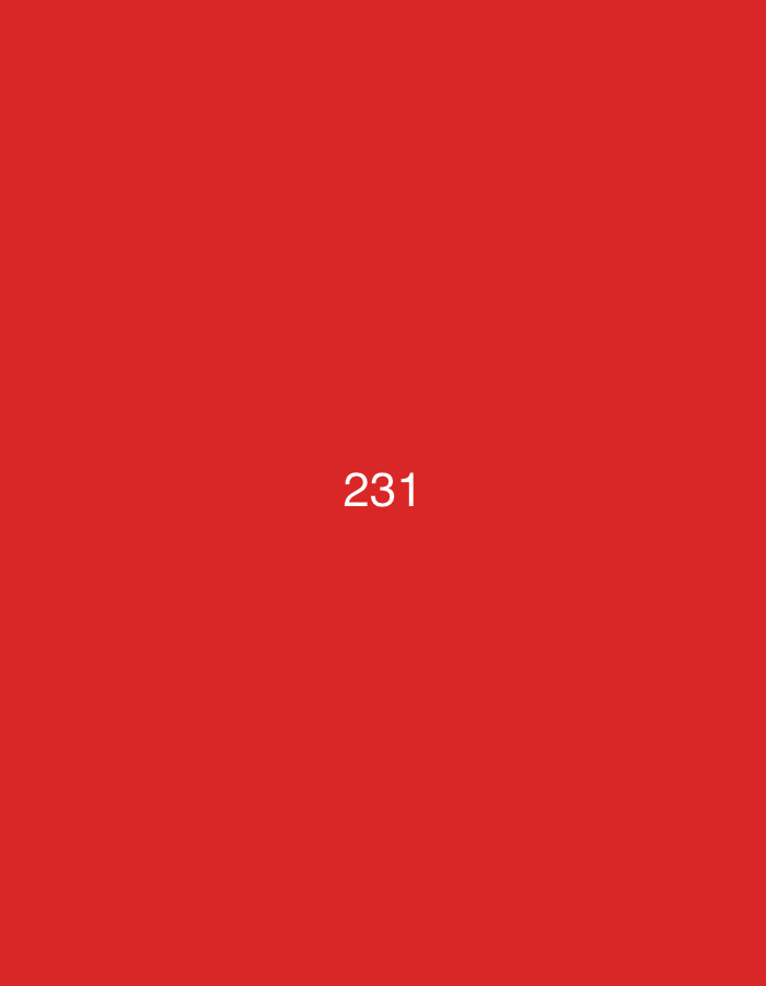 A solid red background fills the entire image. In the center of the image, the number "231" is displayed in white text. There are no other objects, people, or discernible environmental features present. The location in the city of Đà Nẵng, Vietnam cannot be determined from the provided image.