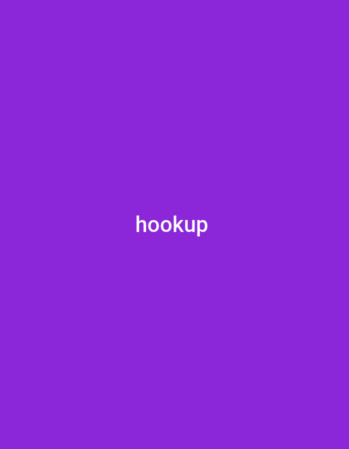 The image is a solid purple background with the word "hookup" in white text centered in the middle.