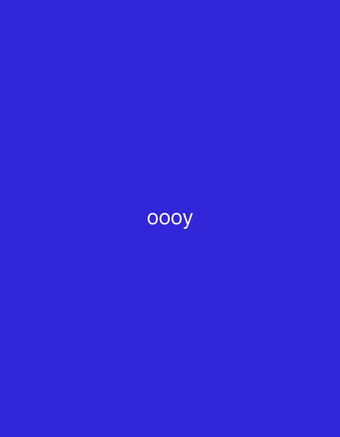 The image shows the word "oooy" in white text centered on a solid royal blue background. There are no people, objects, or environmental details visible in the image. There is no information provided to associate this image with Nowa Sól, Poland.