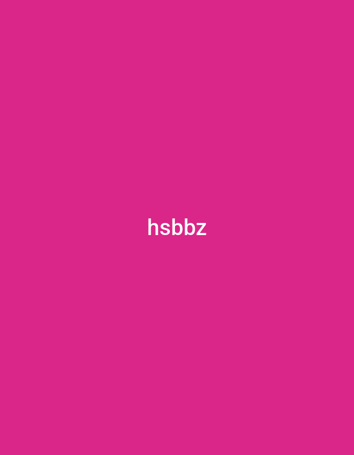 The image presents a minimalist composition featuring a solid, uniform magenta background. Centered horizontally and vertically on this background is the text "hsbbz," rendered in white, lowercase, sans-serif characters. No other subjects, objects, or environmental details are discernible. The scene depicts no specific identifiable location.
