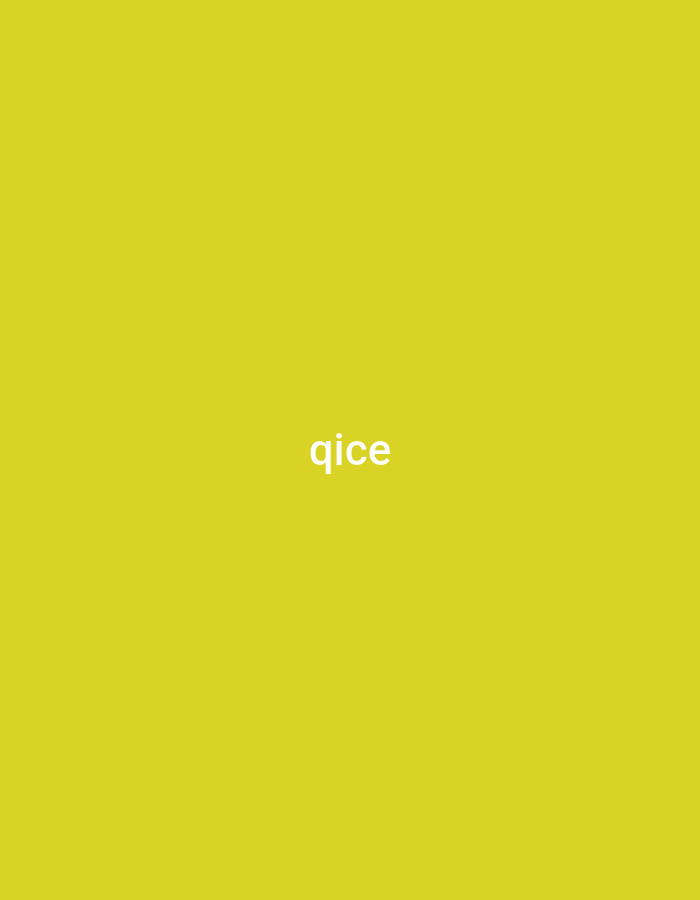 A yellow square background contains the word "qice" in white font in the center of the image.