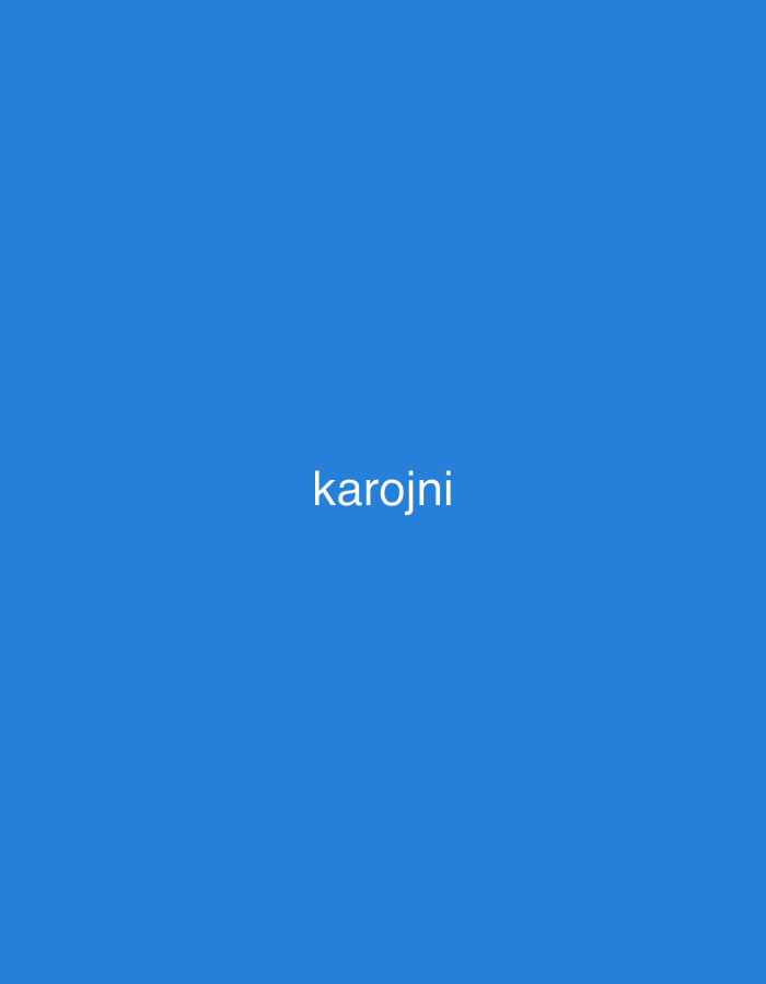 The image displays a solid, vibrant blue background. Centered on this monochromatic field is the word "karojni," rendered in white, sans-serif, lowercase letters. There are no other visible subjects, objects, or discernible activities taking place. The image lacks any specific scene or environmental details, appearing as a plain digital graphic or placeholder. No time of day, weather, or emotional cues can be inferred. Given the location context of Yerevan, Armenia, this image likely serves as a title slide, a digital design element, or a simple text-based graphic.