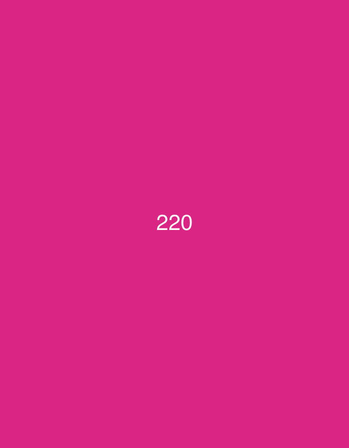 The image shows the number "220" in white text centered on a bright pink background. There are no discernible objects, people, or environmental features present. The image does not contain any information that would allow for its localization in Đà Nẵng, Vietnam.