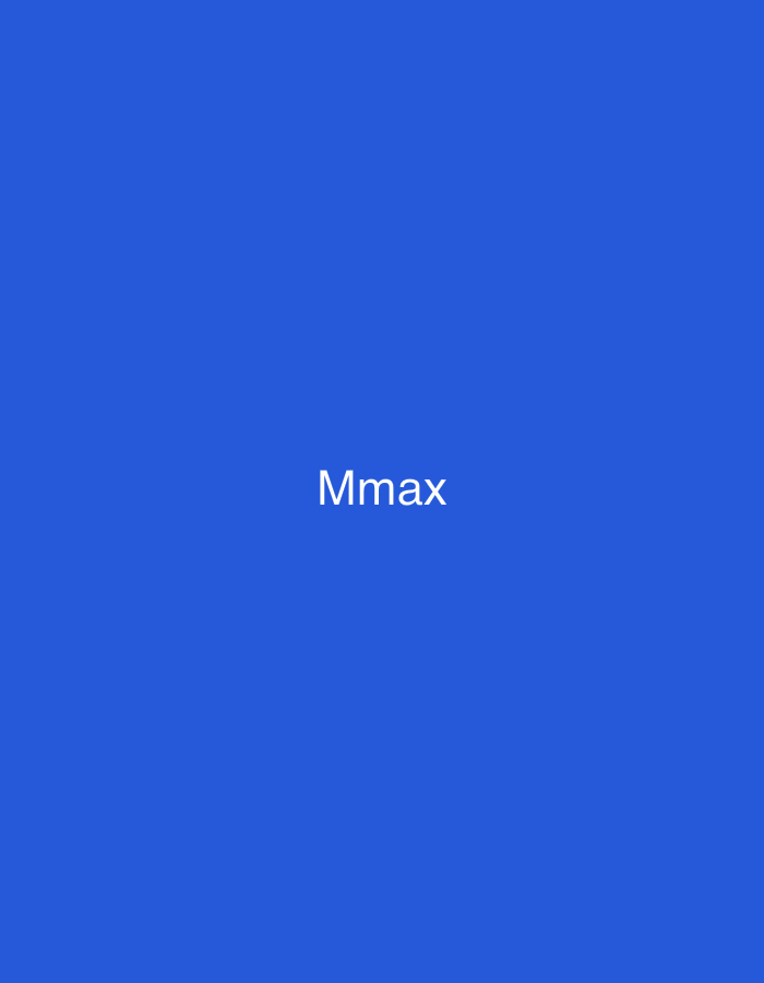 The image displays a solid, uniform blue background. Centrally positioned on this background is the white text "Mmax". There are no other discernible subjects, objects, people, actions, or environmental details present within the image. The visual content of the image does not provide any information or clues to determine a specific location within the city of Casablanca, Morocco, or any other geographical area.
