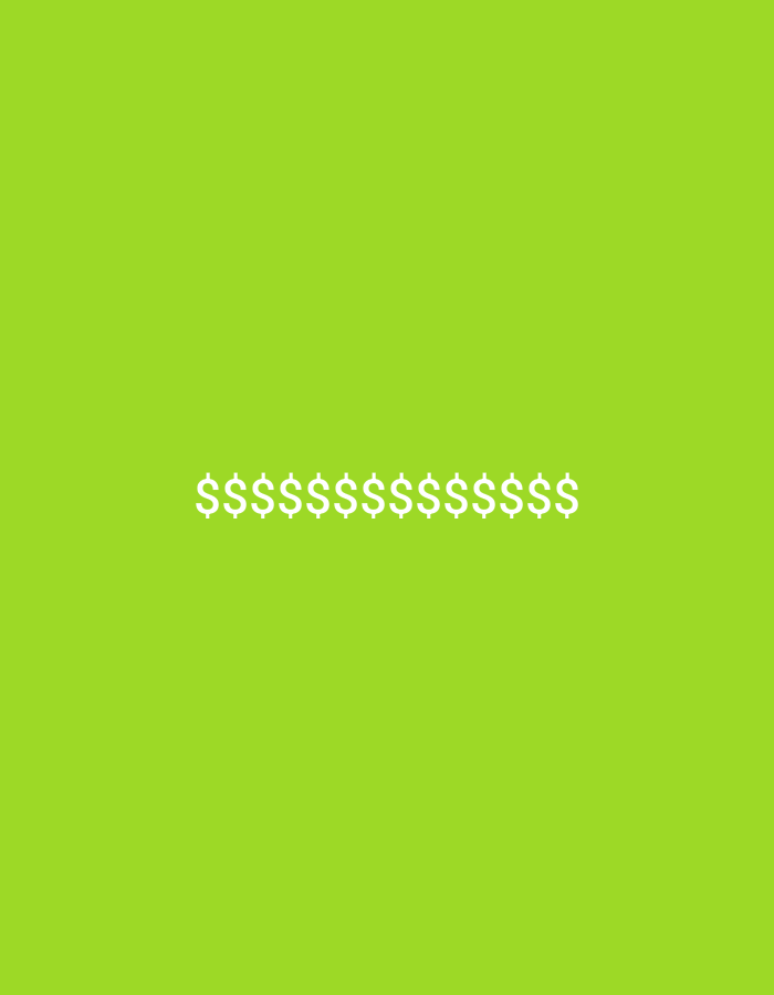 A plain, bright green background features a horizontal line of white dollar signs centered on the screen. The dollar signs are evenly spaced and appear to be the only subject matter in the image. There is no indication of a specific time of day, weather, or location cues beyond the implied context of Ukraine. The image does not depict any people or activities. The visible text consists solely of the repeated dollar sign symbol: "$$$$$$$$$$$$$".