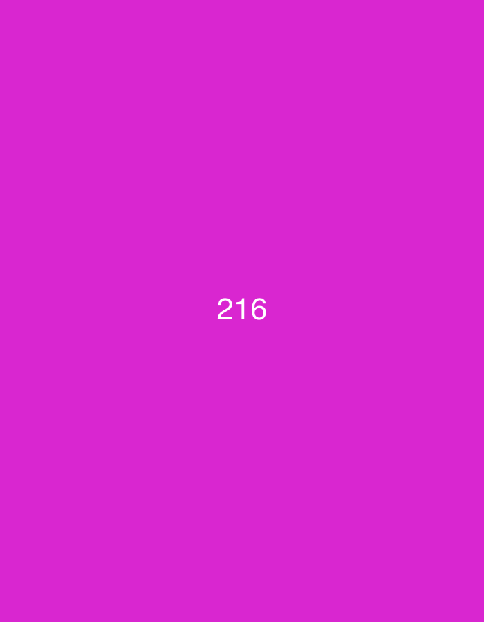 A pink background features the number "216" in white text in the center of the image.