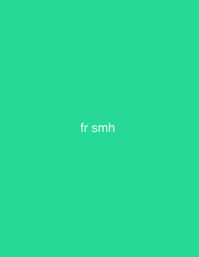 The image is a solid green color with the text "fr smh" in white in the center.