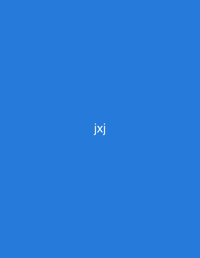 A blue background displays the text "jxj" in white, centered horizontally and vertically. The location is not discernible. No people, subjects, objects, actions, interactions, or environmental details are visible besides the text.