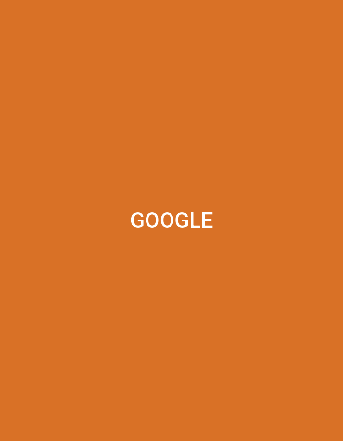 The image shows the word "GOOGLE" in white sans-serif capital letters centered on an orange background. There is no indication of the location in Verkhniachka, Ukraine.