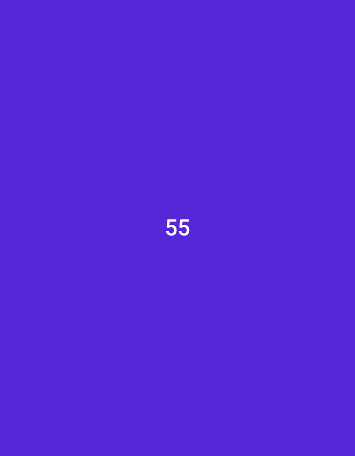 The image is a solid purple background with the number 55 in white text in the center. The coordinates provided (-7.171, 112.652) locate a point in Gresik, Indonesia. There are no people, subjects, objects, actions, interactions, or environment visible in the image.