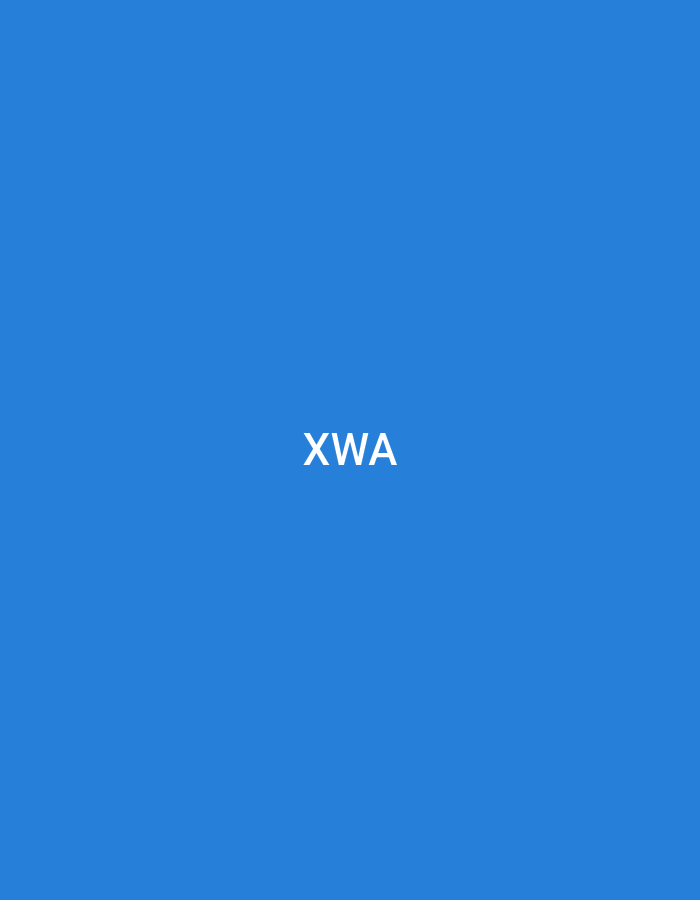 The image displays a solid, uniform blue background. Centered horizontally and vertically on this background is the white capital letter text "XWA". No other subjects, objects, people, actions, interactions, or environmental details are present. The visual content provides no discernible information regarding a specific geographical location, including the city of Casablanca, Morocco.