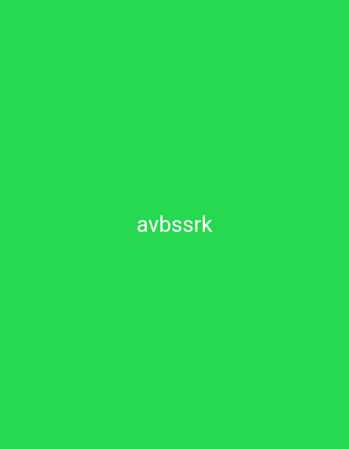 A bright green background fills the entire frame. Centered on the background is the white text "avbssrk". No other objects or people are visible in the image.