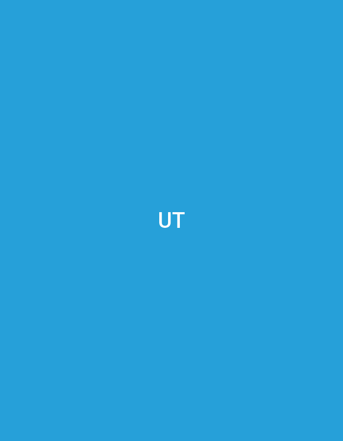 The image displays a uniform, solid blue background. Centered on this background are the uppercase white letters "UT". No additional subjects, individuals, objects, or contextual environmental details are discernible within the frame. The visual information provided does not allow for the determination of a specific geographic location, including Casablanca, Morocco, nor does it depict any actions or interactions.