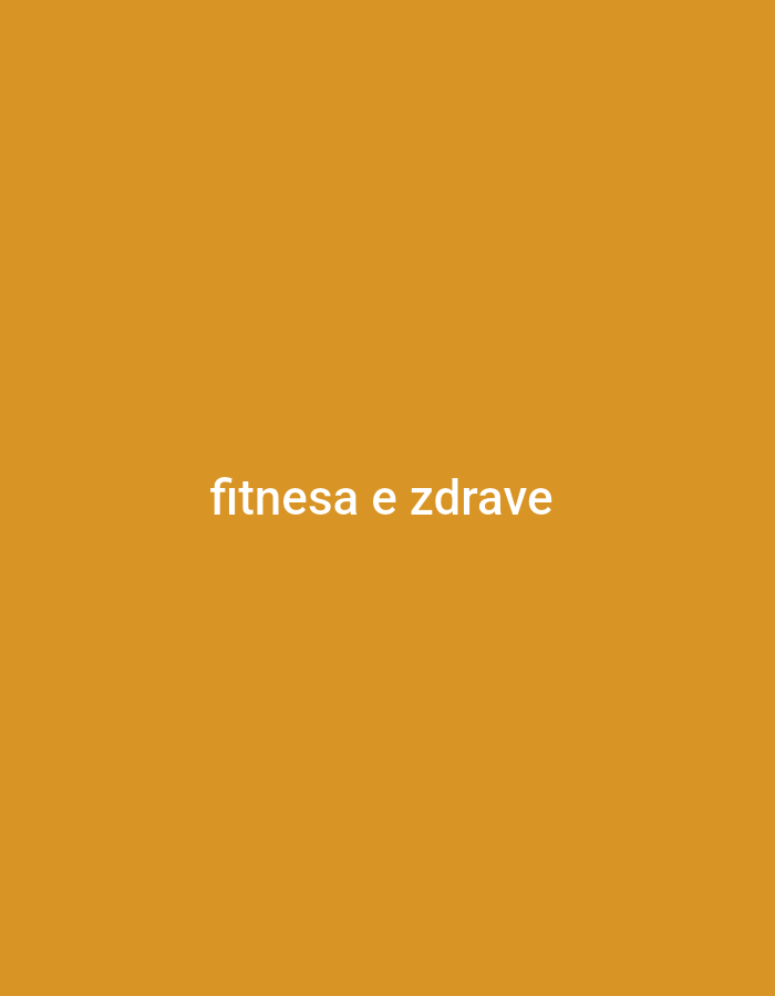 The image is a solid mustard yellow background with the white text "fitnesa e zdrave" centered horizontally and vertically.