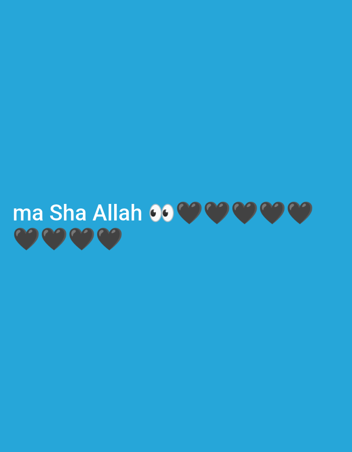 The image contains the text "ma Sha Allah" in white, followed by two eye emojis and nine dark gray heart emojis, all set against a plain blue background. There is no discernible location in Dhaka, Bangladesh, or any contextual information that would allow for a description of a scene within that city. The image appears to be a digital graphic or meme.