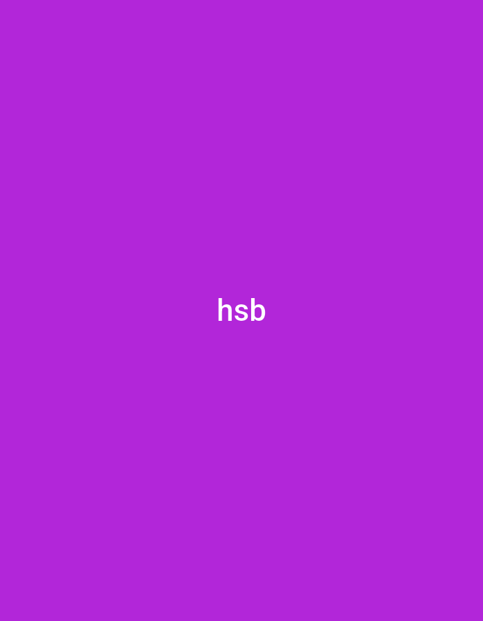 The image displays a solid, vibrant purple background. No people, objects, or specific scenes are visible. The only element present is the text "hsb" rendered in white, lowercase, sans-serif font, centrally positioned on the purple field. There is no depicted activity, event, time of day, weather, or emotional context. While the location context is given as Yerevan, Armenia, no visual cues within the image itself suggest this location.