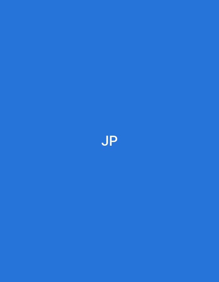The image displays a solid, uniform blue background. Centered horizontally and vertically within this blue field are two capital letters, "JP," rendered in white. The letters are clean and sans-serif. The image provides no visual information regarding a specific physical location, individuals, objects, or environmental context, therefore a location in Casablanca, Morocco, cannot be determined from the visual content.
