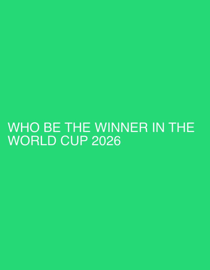 The media file displays a simple graphic featuring white text against a solid, vibrant green background. There are no discernible people, objects, or a specific scene depicted beyond this. The activity is purely textual communication.
The prominent text, rendered in an all-caps, sans-serif font, asks: "WHO BE THE WINNER IN THE WORLD CUP 2026". The phrasing "WHO BE" suggests an informal or colloquial tone. There are no additional details such as time of day, weather, or specific location cues. The image serves as a direct question about the future outcome of the 2026 World Cup.
