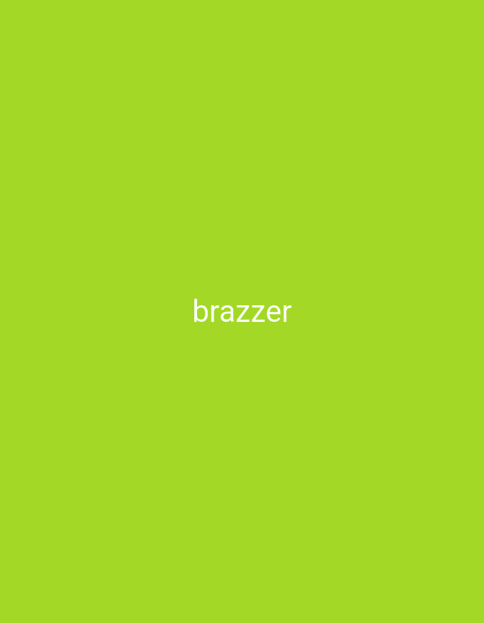 The image is a plain, bright green background with the word "brazzer" written in white, lowercase text in the center. There are no other objects, people, or environmental details visible in the image. The text does not appear to be located in Karawang, Indonesia, as there are no visual cues to suggest a specific location.