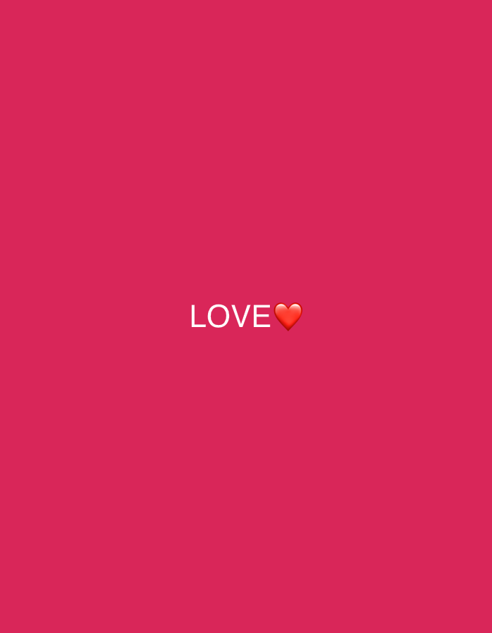 The image features the word "LOVE" in white text, centered on a vibrant pink background. To the right of the word, a red heart emoji is displayed. The image does not contain any information related to Zaokskiy, Russia, or any specific location.