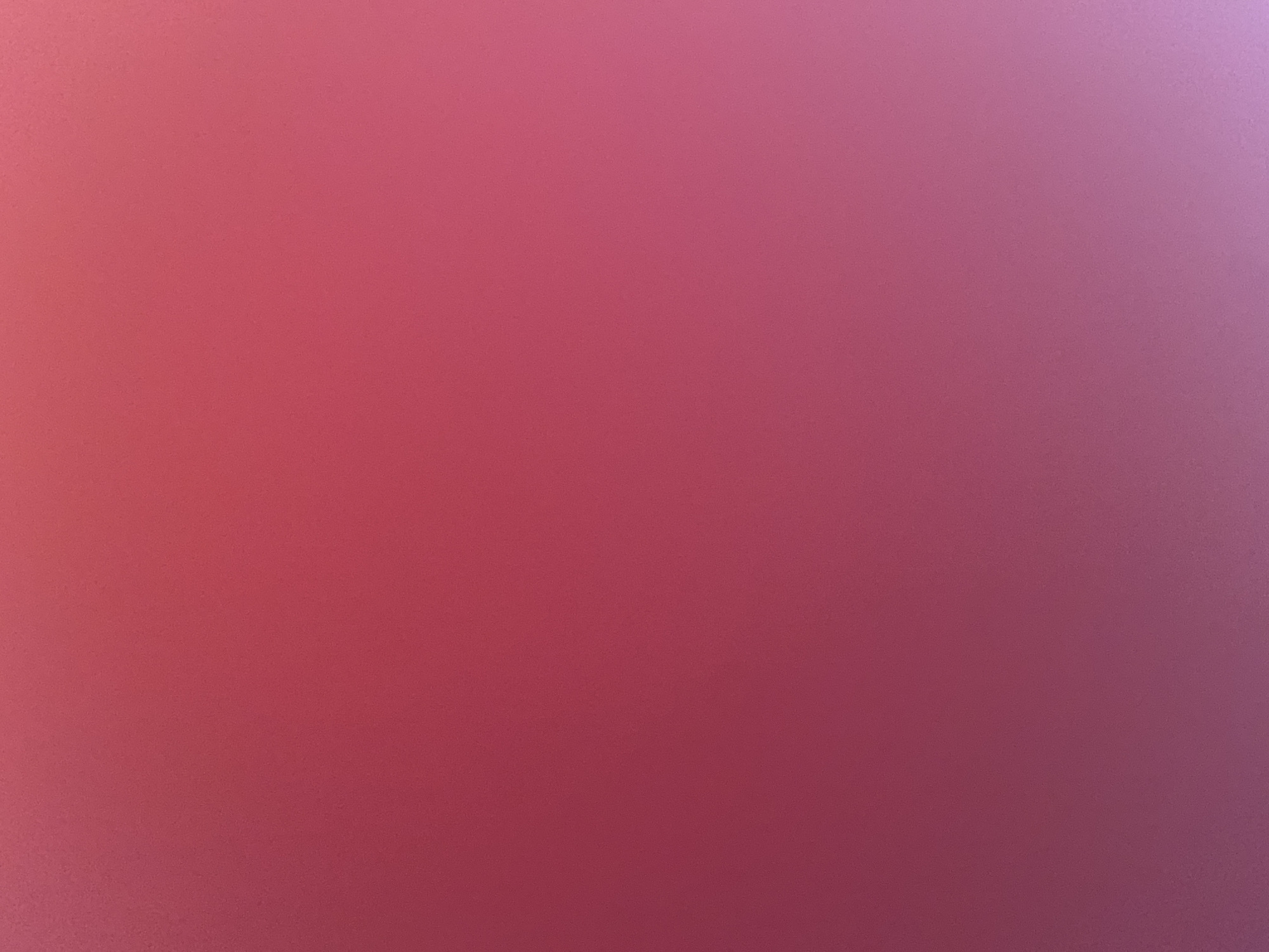 The image is a close-up, evenly lit, full-frame photograph of a textured surface. The surface exhibits a gradient of color, transitioning from a vibrant pink in the upper left to a lighter, more purplish pink in the lower right. The texture appears to be a fine grain or speckle pattern throughout the entire surface, giving it a slightly matte appearance. There are no discernable objects, people, or environmental features visible in the image, suggesting it is an abstract background or a detail of a larger, unseen object or material. The lighting is uniform and diffuse, casting no shadows.