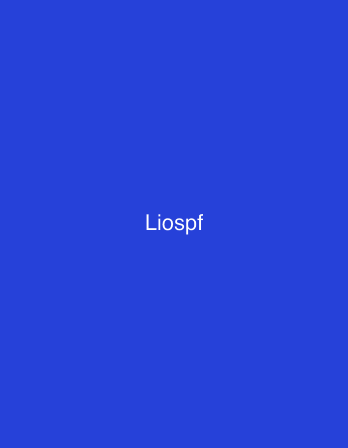 A white text string "Liospf" is centered on a royal blue background. The text is presented in a sans-serif font. There are no other visual elements or contextual clues in the image to suggest a location within Casablanca, Morocco, or any other urban setting.