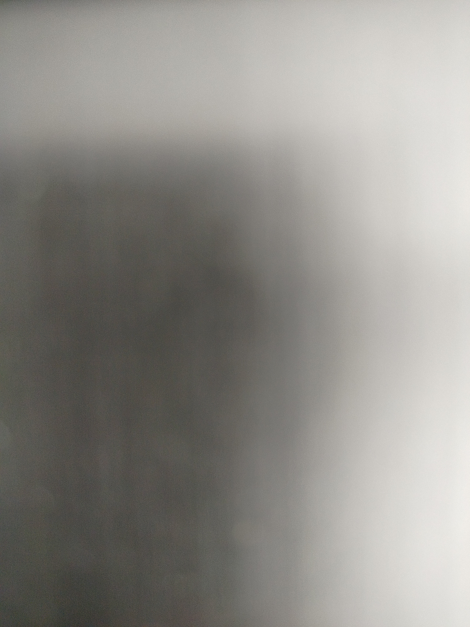 The image is an out-of-focus gradient of dark gray to white. No location can be determined from the image. There are no people, subjects, objects, actions, or interactions visible.