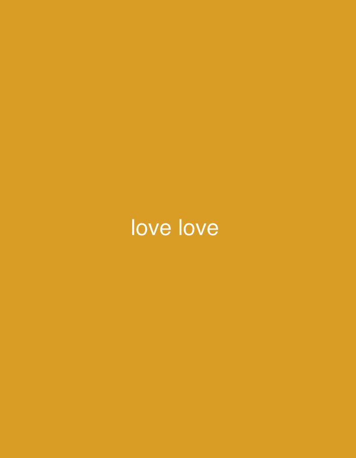 The image is a solid mustard-yellow background with the words "love love" centered in white text. There is no indication of any location or specific subject in Chaikovsky, Russia. The image consists only of text on a plain background.