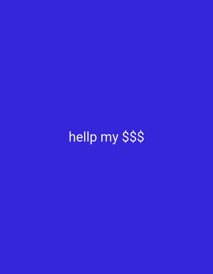 The image is a dark blue solid color with the text "hellp my $$$" written in white in the center of the image. The location in Bukit Ketok, Indonesia is not relevant to the content of the image.