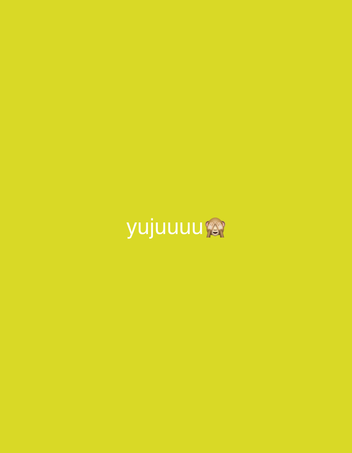 The image displays a minimalist graphic design against a solid, bright yellow background. Centered in the frame is the white text "yujuuuu," immediately followed by the "see no evil" monkey emoji (🙈). The text "yujuuuu" is an exclamation often used to express joy, excitement, or playful enthusiasm. The monkey emoji covering its eyes typically conveys shyness, embarrassment, or a playful refusal to look, adding a layer of lightheartedness or mischievousness to the sentiment. There are no other subjects, objects, or specific activities depicted. The vibrant yellow background contributes to a cheerful and energetic tone. While the image itself contains no visual cues about location or time of day, it is contextually associated with Santa Ana, Venezuela.