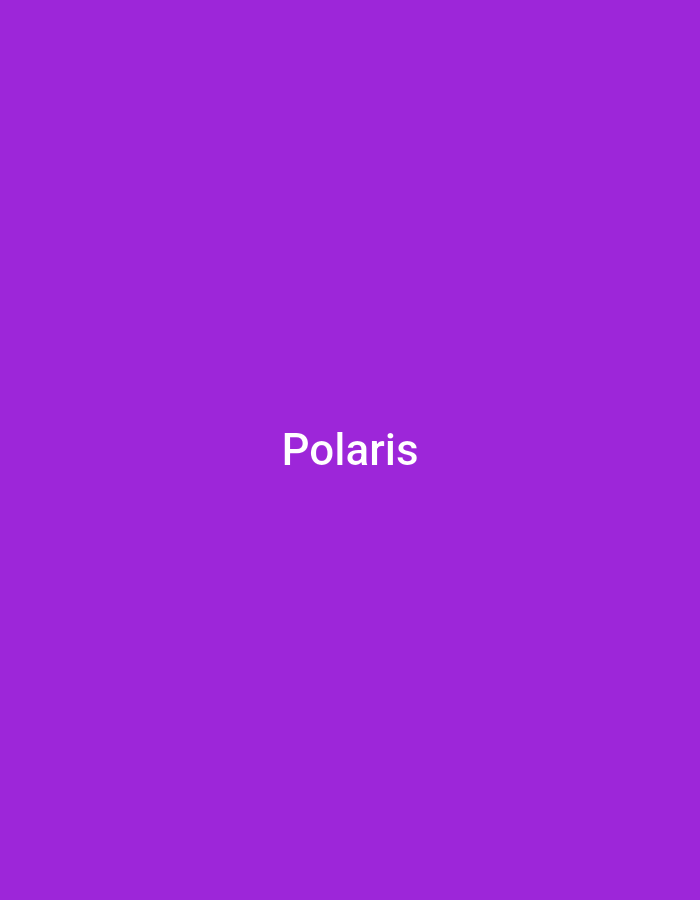 The image displays the word "Polaris" centered horizontally and positioned in the lower half of a plain purple background. There are no other discernible objects, people, or environmental details present. The location in Jalingo, Nigeria is not ascertainable from the provided visual information.