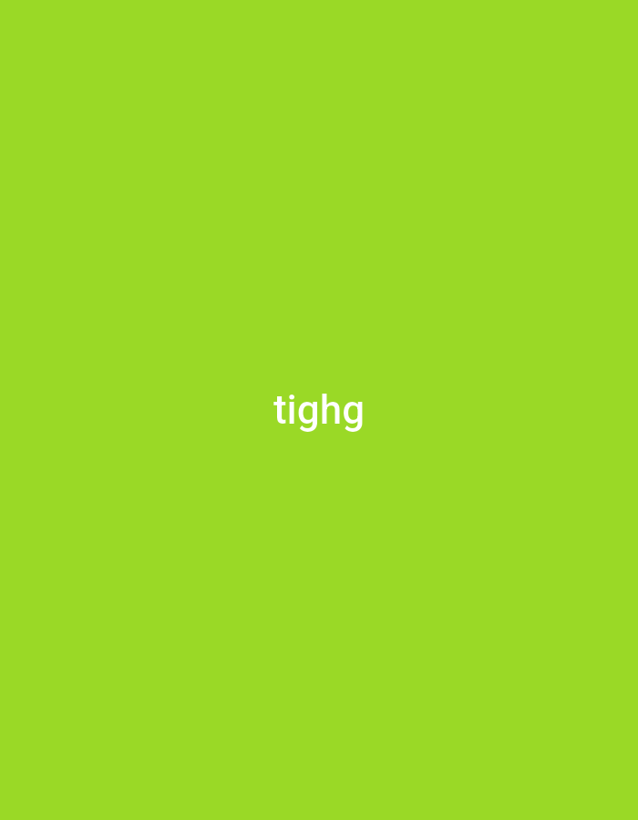 The image presents a solid, uniform lime green background (approximating hex code #82d813 or similar vibrant green). Centered horizontally and vertically on this monochromatic field is the word "tighg" rendered in plain white, lowercase sans-serif typography. No other subjects, objects, people, actions, interactions, or environmental details are discernible. The image provides no visual information to suggest a specific geographical location, including any city or country such as Yerevan, Armenia.