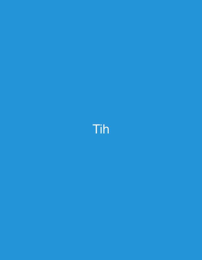 The image is a simple blue background with the word "Tih" in white text centered on the screen. There are no discernible elements that would allow for a description of a location in Casablanca, Morocco, or any people, subjects, objects, actions, or interactions.
