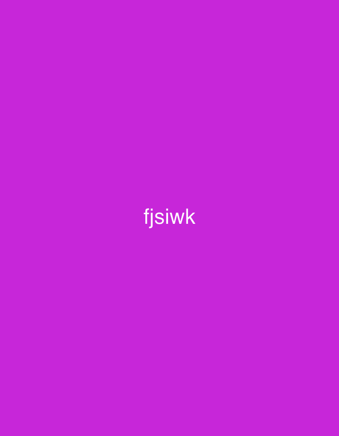 The image is a solid purple background with the text "fjsiwk" in white, centered in the image.