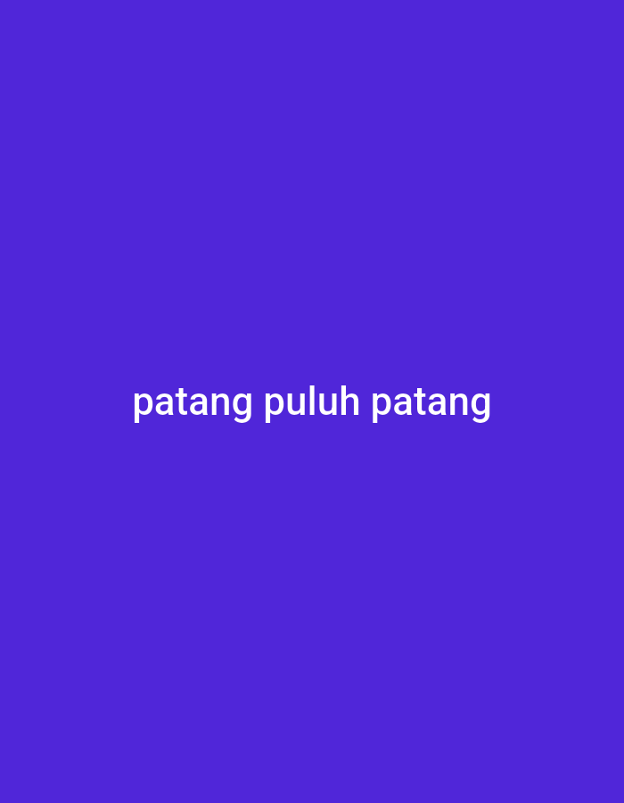 The image is a solid purple background with white text in the center. The text reads "patang puluh patang". There are no people, objects, or environmental details visible. The location in Sleman, Indonesia, is not discernible from the image.