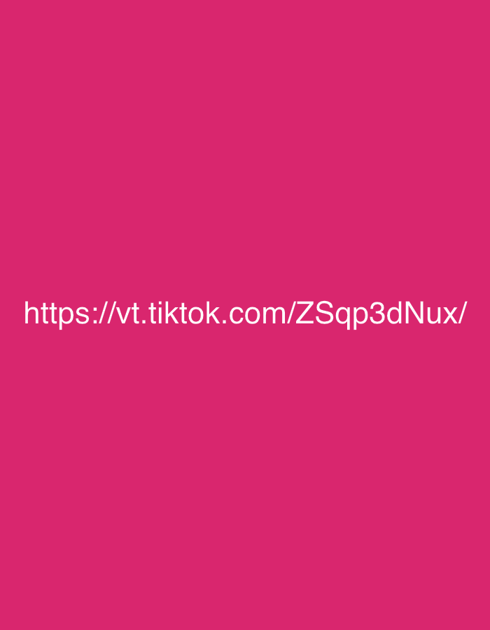 The image shows a pink background with white text. The text reads "https://vt.tiktok.com/ZSqp3dNux/". There is no visible information in the image related to Montongbelae, Indonesia, people, subjects, objects, actions, interactions, or the environment.