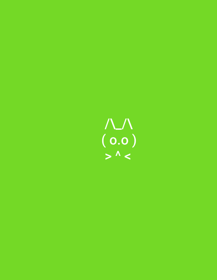 The image shows a green background with a simple white ASCII art drawing in the center, resembling a cat face:
\/\
(0.0)
> ^ <
There is no indication of any city or location like Yerevan, Armenia, in the image.
